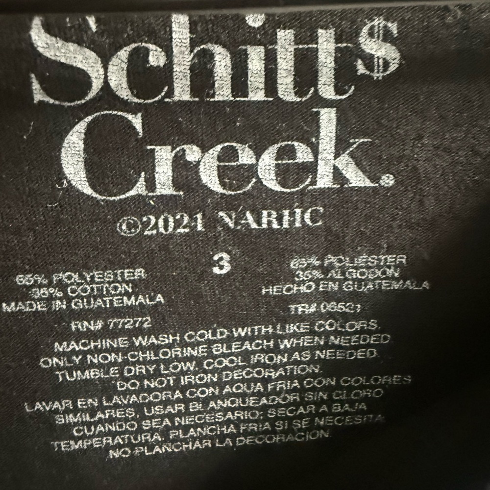 torrid Black Tee with Light Blue and Cream Schitt's Creek Graphic - Picture 3 of 3